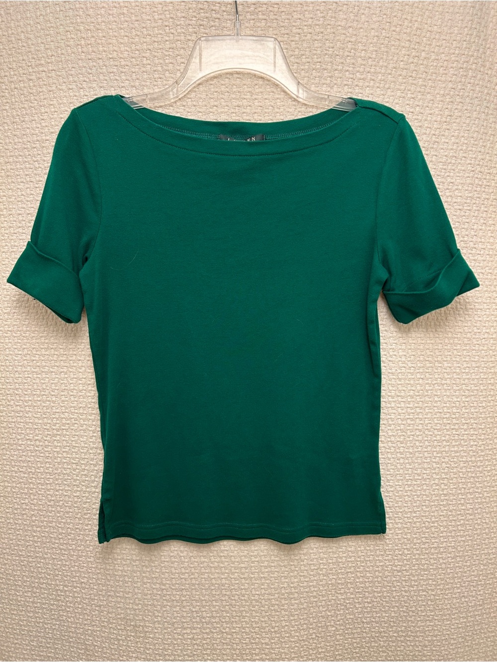 Lauren Ralph Lauren Emerald Green Short Sleeve Scoop Neck Tee
